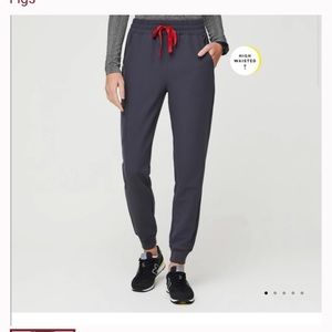 Figs charcoal high waisted scrub bottoms